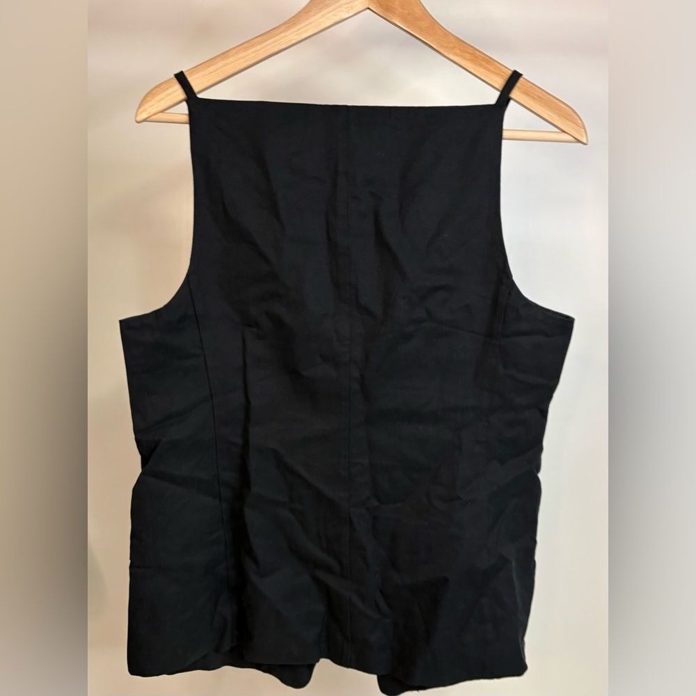 NWT Madewell Black Button-Down vest - sz 8 - Picture 5 of 6
